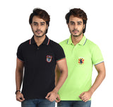 Clothe Funn Mens Polo T-Shirt Emb, Combo 10