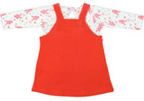 Clothe Funn New Born Baby Girls Dress, Peach,Red