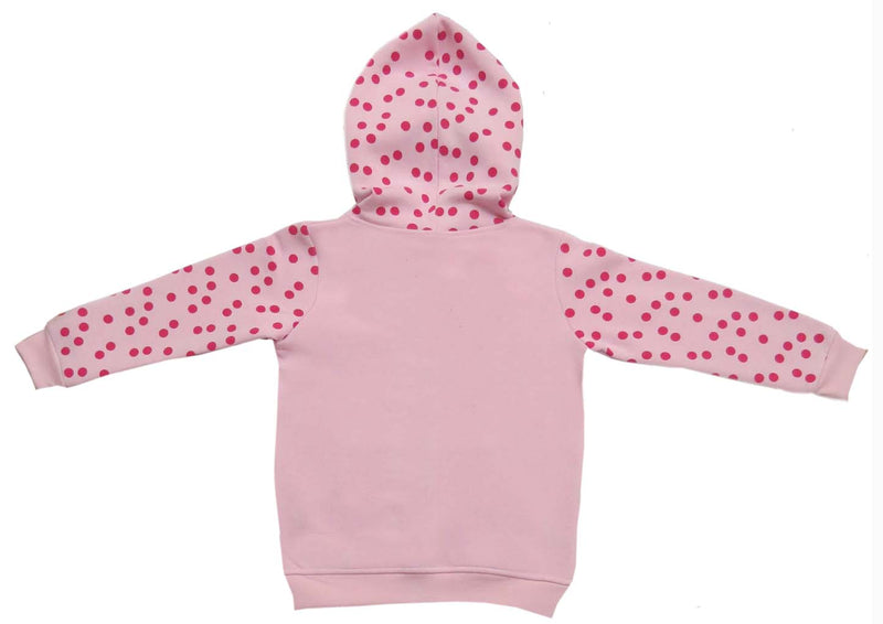 Clothe Funn Girls Classic Printed Hood Jacket with Zipper