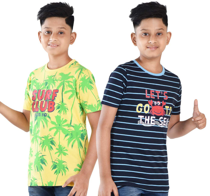 Clothe Funn Boys R/N T-Shirts, Combo 5