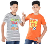 Clothe Funn Boys R/N T-Shirts, Combo 2