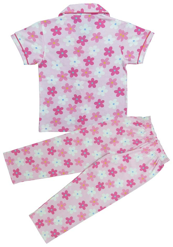 Clothe Funn Girls Night Suit, Pink AOP