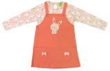 Clothe Funn New Born Baby Girls Dress, Peach/Coral