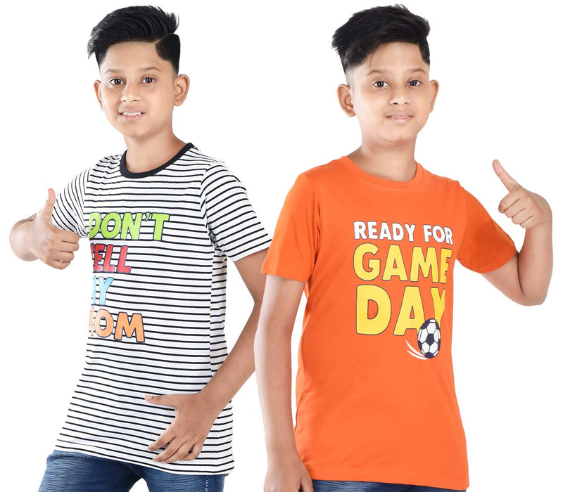 Clothe Funn Boys R/N T-Shirts, Combo 2