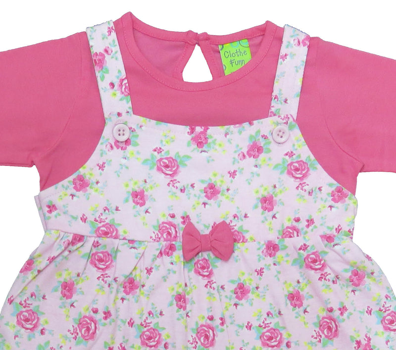 Clothe funn New Born Baby Girls Dress, Pink AOP