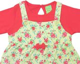 Clothe Funn New Born Baby Girls Dress, Coral/Yellow AOP