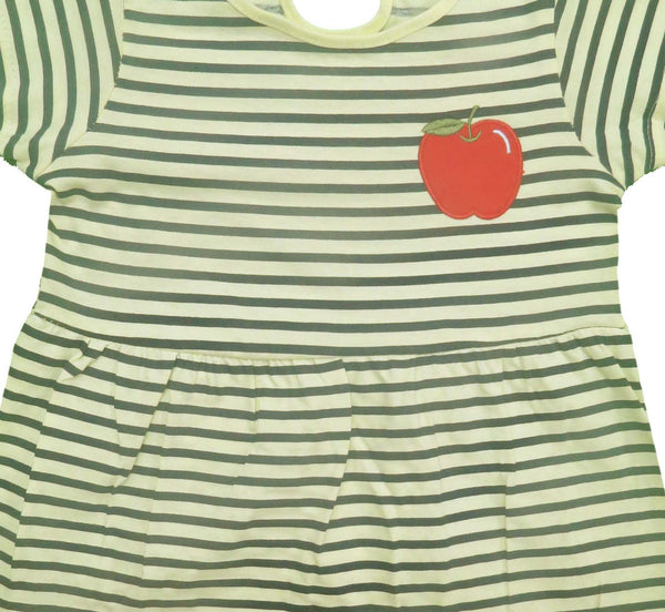 Clothe Funn Baby Girls Frock With Bloomer,Lemon Stripes